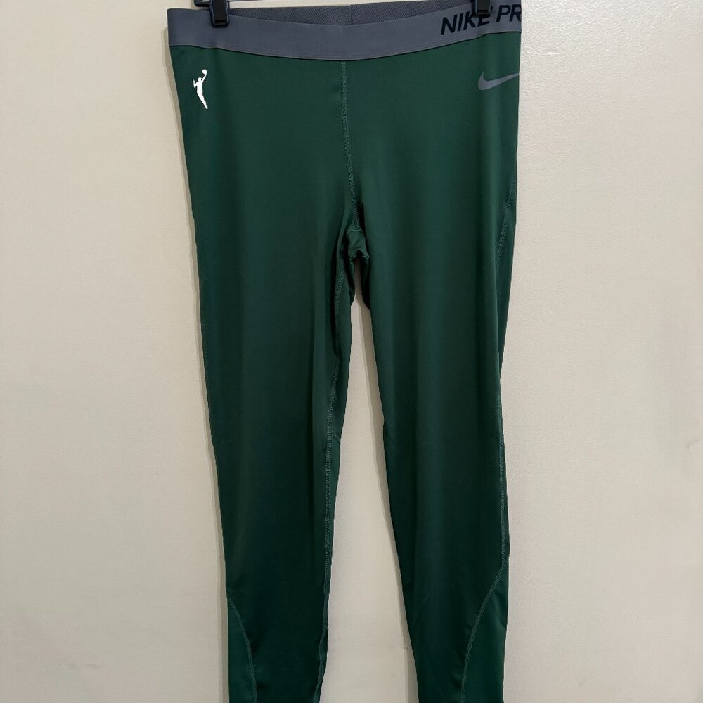 Nike WNBA Team Player Issue Compression Pants Green Womens CW4249-323 NEW